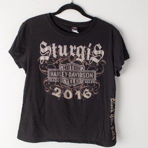 Harley Davidson 2016 Sturgis Black‎ Hills Rally Shirt Womens Size X-Large